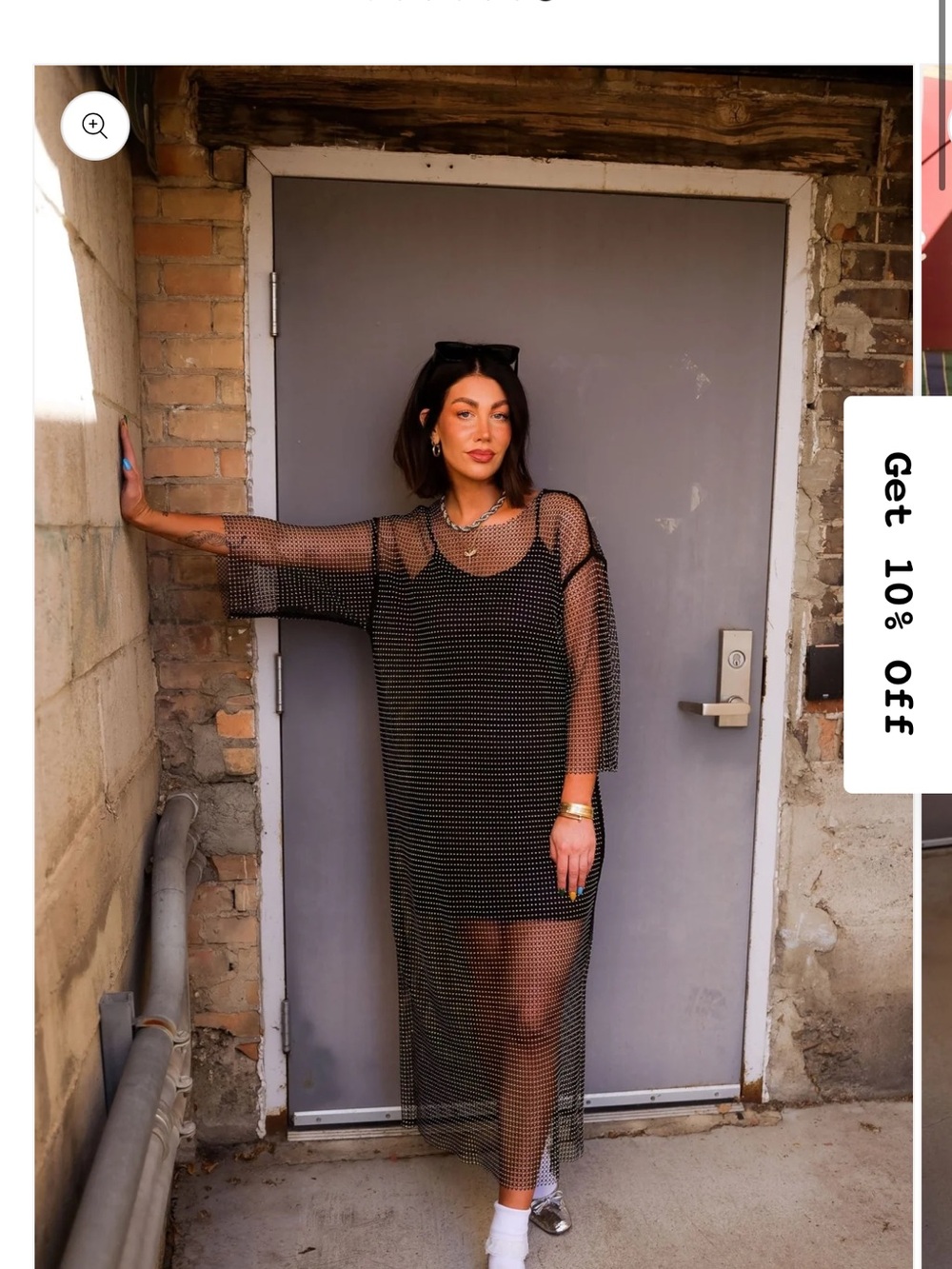 Dressed in Lala Black mirrorball Mesh Overlay Dress
